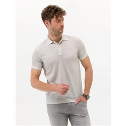 Açık Yeşil Slim Fit Dokulu Polo Yaka Tişört