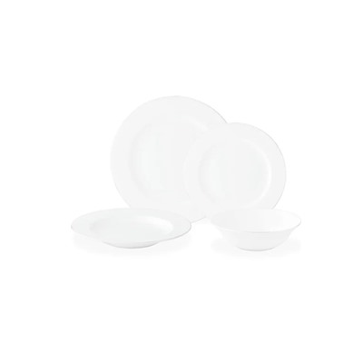 Galena 6 Kişilik 24 Parça Yemek Takımı - Beyaz/Silver