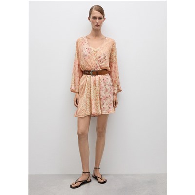 Vestido corto estampado floral