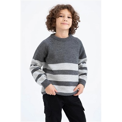 Defacto Erkek Çocuk Regular Fit Bisiklet Yaka Triko Kazak Z4214A622WN