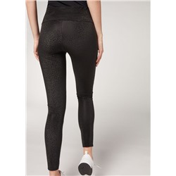 Total-Shaper-Leggings in Lederoptik