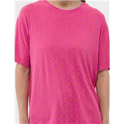 Fuşya Comfort Fit Tişört