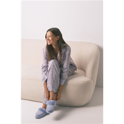 Zapatillas casa pelo sintético lila