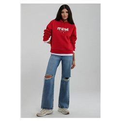 Mavi Logo Baskılı Kapüşonlu Kırmızı Sweatshirt 168334-35476 TYCV6ZBJ9N170593295776434