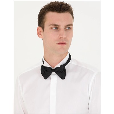Beyaz Slim Fit Smokin Gömlek
