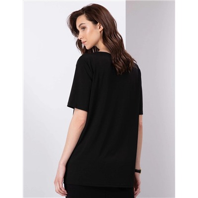 Siyah Comfort Fit Bluz