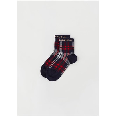 Kurze Socken mit Weihnachtsmuster für Kinder