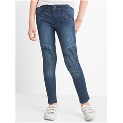 High stretch moto skimmer jeggings
