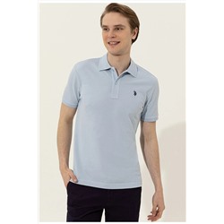 U.S. Polo Assn. Polo Yaka Cepsiz Açık Mavi Erkek Basic T-shirt 22Y.GTP.041.IY022