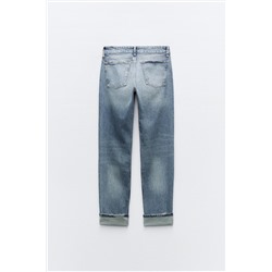 TRF SLIM-FIT FOLDED-FIT LOW-RISE JEANS