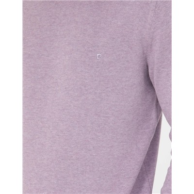 Koyu Lila Slim Fit Bisiklet Yaka Basic Triko Kazak