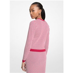 Michael Kors Outlet Tile Jacquard Cardigan