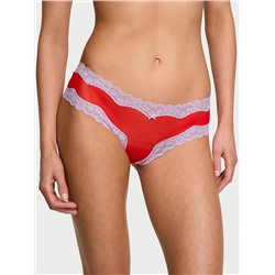 Tease Mesh Lace-Trim Cheeky Panty
