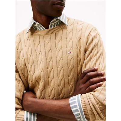 Cable Knit Crewneck Sweater