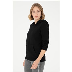 Kadın Siyah Kapüşonlu Sweatshirt