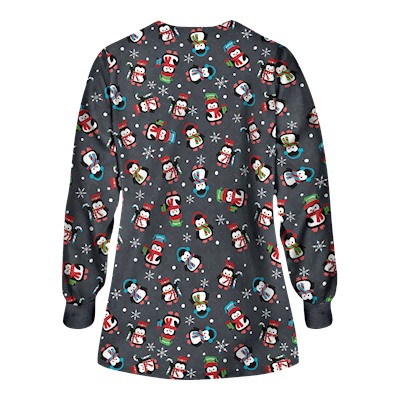 UA Penguin Holiday Pewter Print Scrub Jacket
