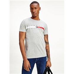 TOMMY HILFIGER ORGANIC COTTON FLAG STRIPE T-SHIRT