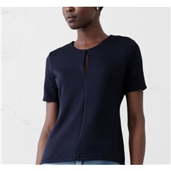 Soft Touch Scuba Crew-Neck Top