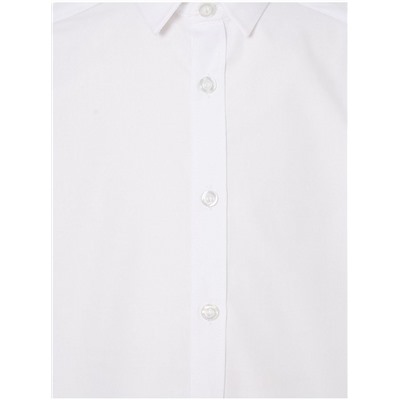 White Boys Slim Fit Short Sleeve School Shirt 2 Pack