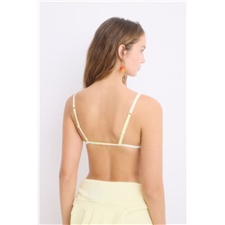 Sujetador triangular algodón copas extraíbles amarillo