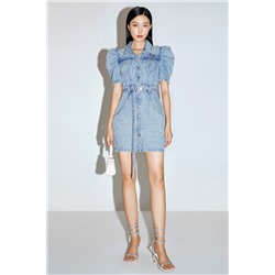 Vestido camisero vaquero Azul claro