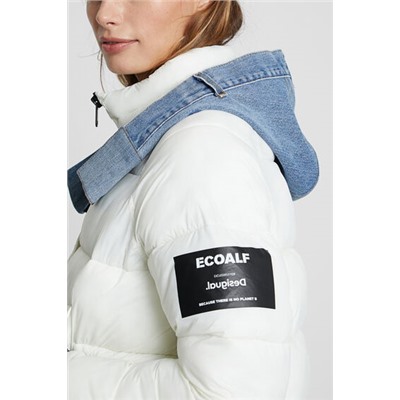 Chaqueta corta acolchada doble capucha