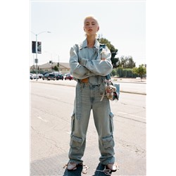TRF DENIM BIKER JACKET