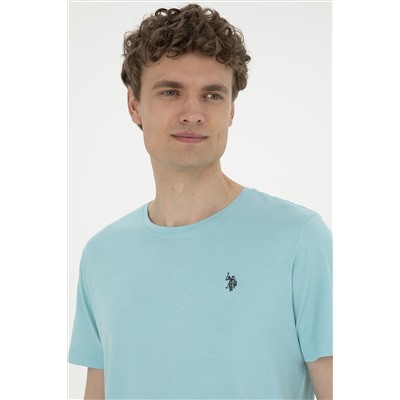 Erkek Regular Fit Bisiklet Yaka Mint Basic Tişört