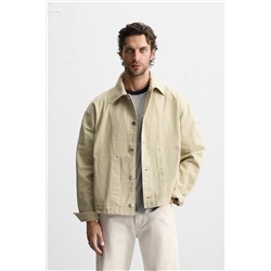 CAZADORA CROPPED FIT TWILL