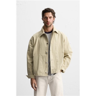 CAZADORA CROPPED FIT TWILL