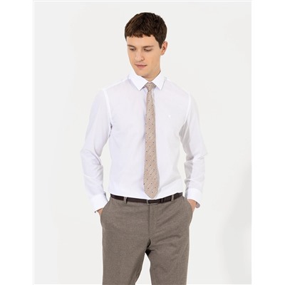 Beyaz Slim Fit Uzun Kollu Klasik Gömlek