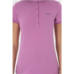 Kadın Pembe Basic Polo Yaka Tişört