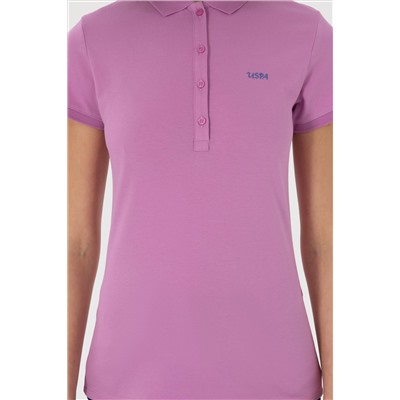 Kadın Pembe Basic Polo Yaka Tişört