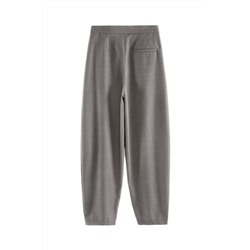 Pantalón carrot de lana Marrón jaspeado