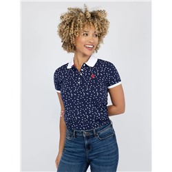 STAR PRINT POLO SHIRT