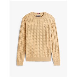 Cable Knit Crewneck Sweater