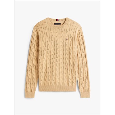 Cable Knit Crewneck Sweater