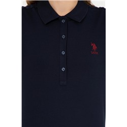 Kadın Lacivert Basic Polo Yaka Tişört