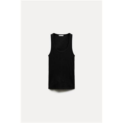 FEW ITEMS LEFT RIBBED COTTON TANK TOP