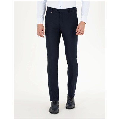 Lacivert Slim Fit Kumaş Pantolon