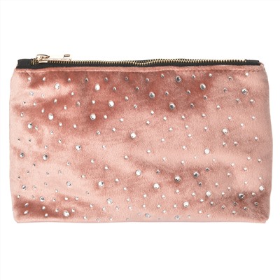 Damen Kosmetiktasche mit Ziersteinen