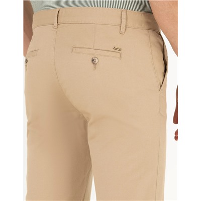 Bej Regular Fit Kanvas Pantolon