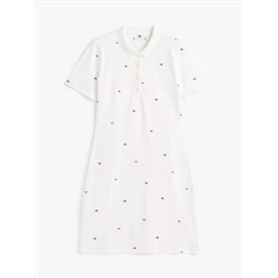 Allover Flag  Slim Stretch Polo Dress