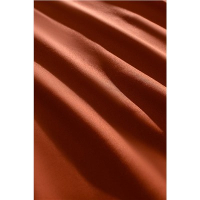 Delit King Size %100 Pamuk Baskılı Saten Nevresim Takımı - Turuncu