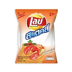 Картофельные рифленые чипсы со вкусом острого лобстера Spicy Lobster от Lay's 55 гр / Lay's Rock Hot Chili Squid Potato Chips 55 gr