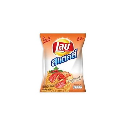 Картофельные рифленые чипсы со вкусом острого лобстера Spicy Lobster от Lay's 55 гр / Lay's Rock Hot Chili Squid Potato Chips 55 gr