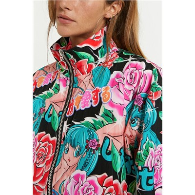 Chaqueta corta estampada