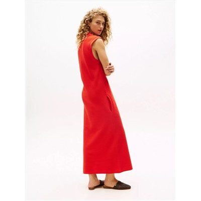 Sleeveless Polo Maxi Dress