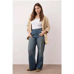 More Sustainable Mavi Soluk Efekt Vintage Yüksek Bel Wide Leg Jeans TBBAW26CJ00048