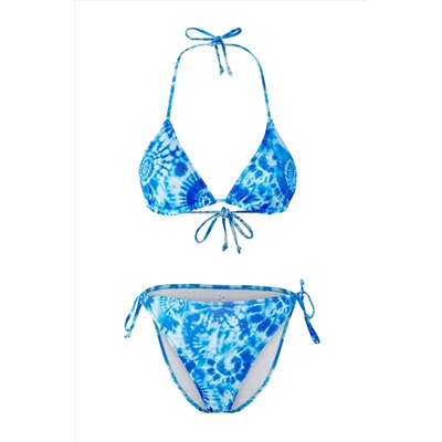 TRENDYOLMİLLA Batik Desenli Üçgen Bağlamalı Bikini Takımı TBESS23BT00005